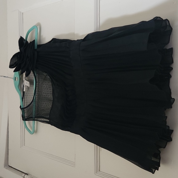 American Rag Cie Soft Tulle and Pleated Chiffon Blouse - Size Medium/M - Picture 5 of 11